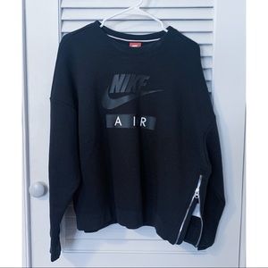 Nike Air Black Sweatshirt w/ Side Zipper